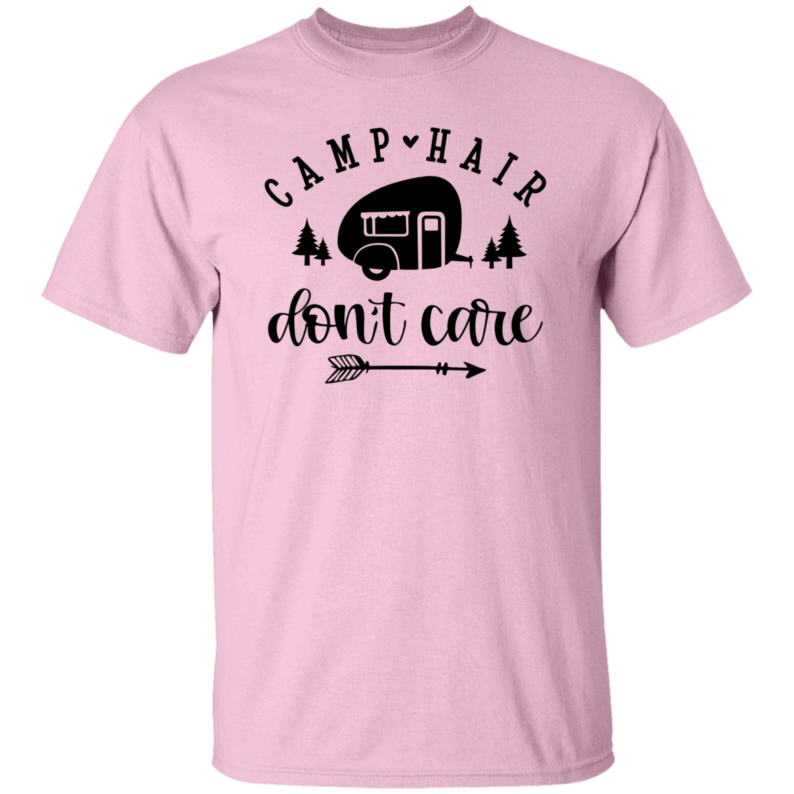 Camp Hair Don't Care Black Print T-Shirt