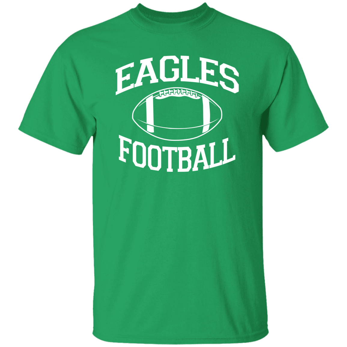 Eagles Football White Print T-Shirt