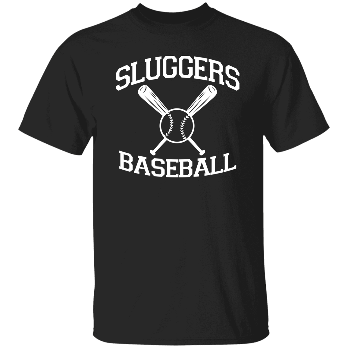 Sluggers Baseball White Print T-Shirt