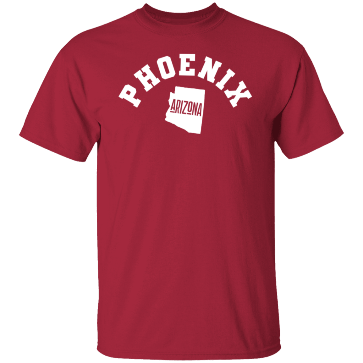 Phoenix Arizona Circular White Print T-Shirt
