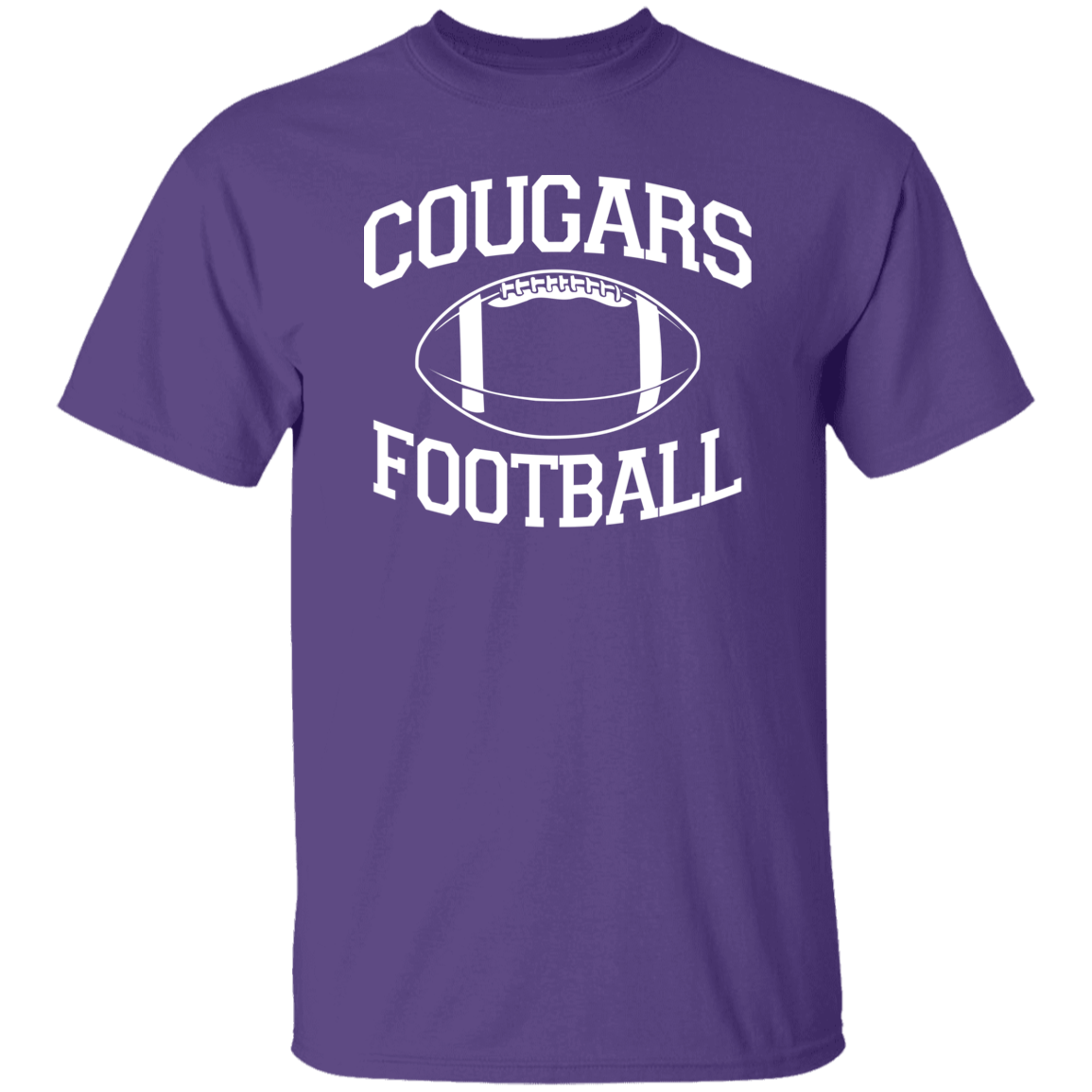 Cougars Football White Print T-Shirt