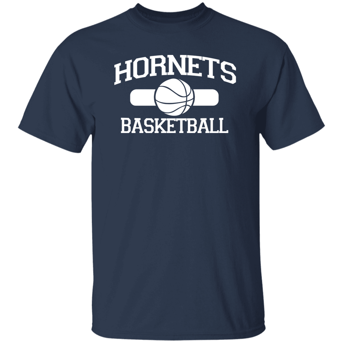 Hornets Basketball White Print T-Shirt