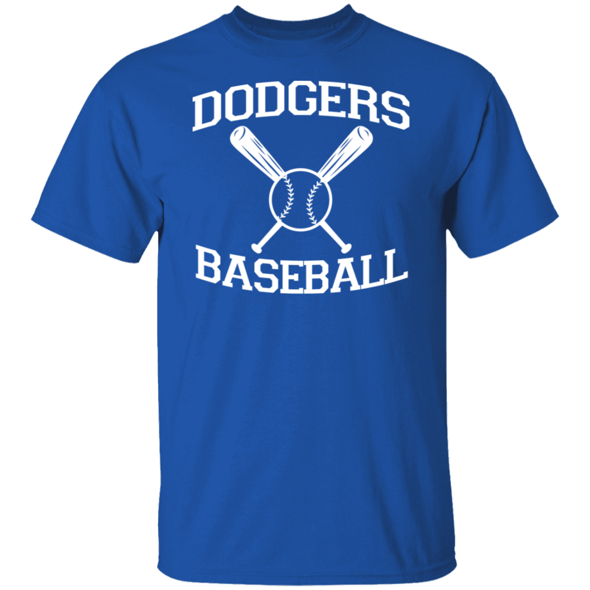 Dodgers Baseball White Print T-Shirt