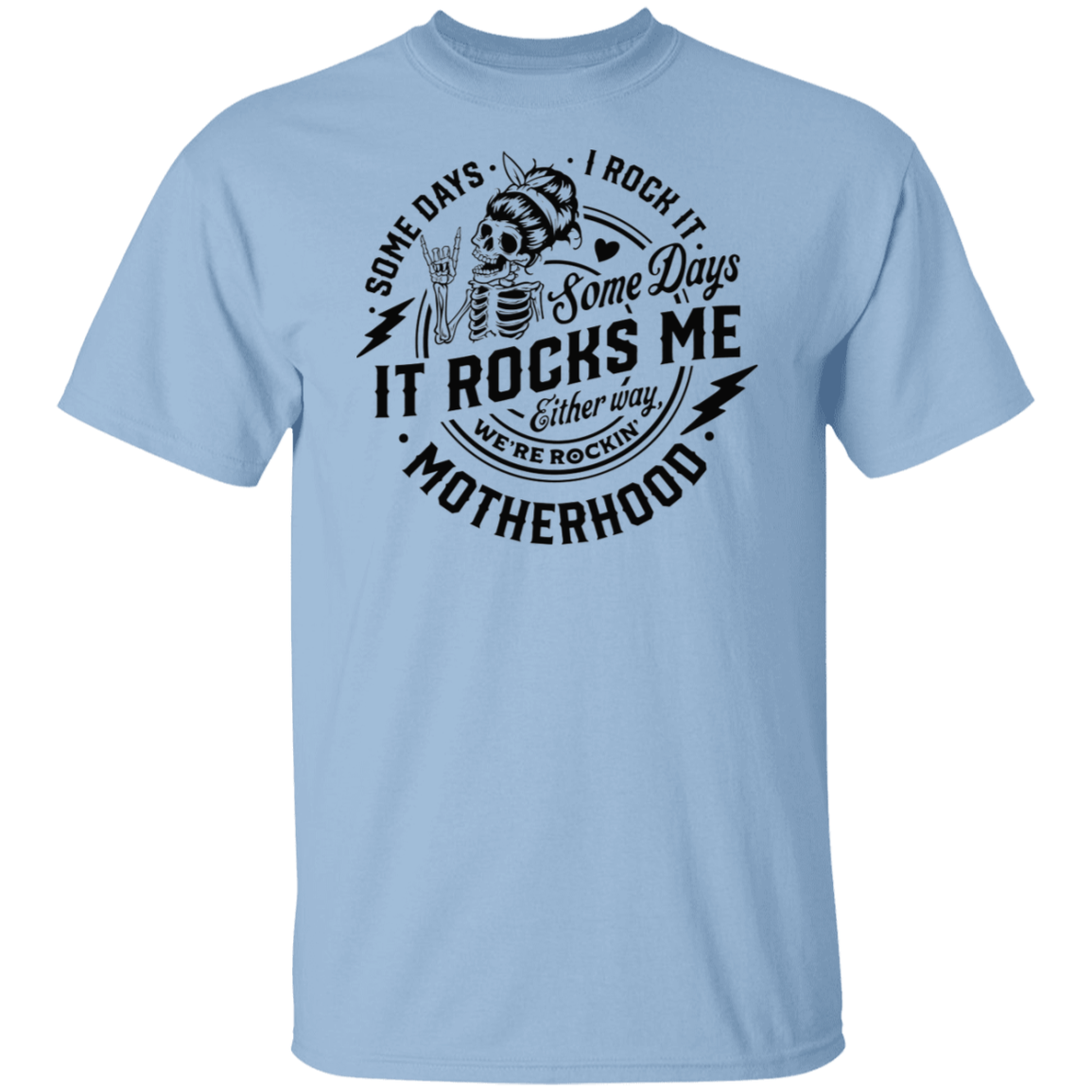 Some Days I Rock It Motherhood Black Print T-Shirt