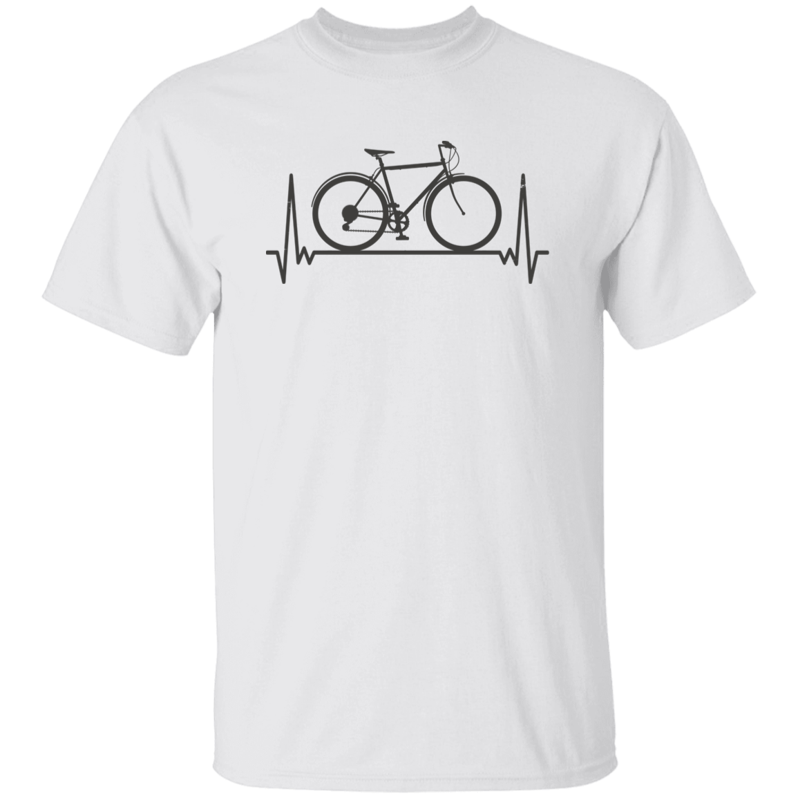 Bicycle Heartbeat Black Print T-Shirt