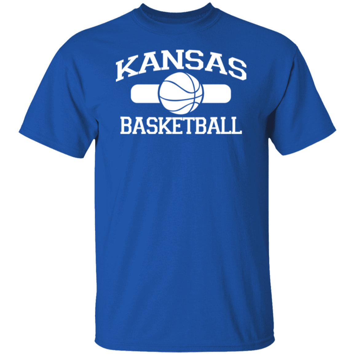 Kansas Basketball White Print T-Shirt