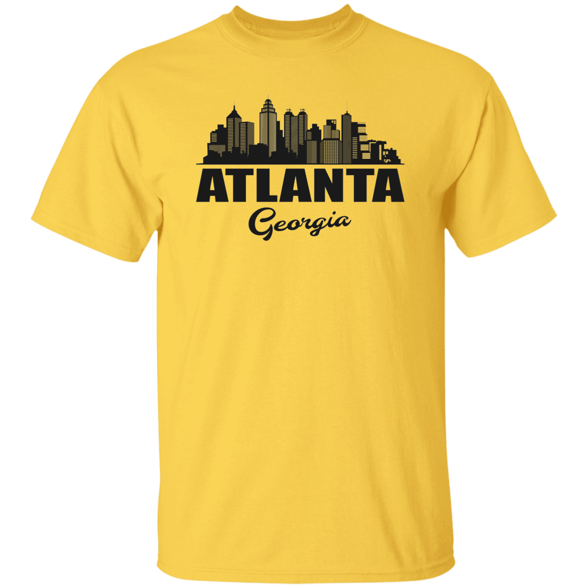 Atlanta Georgia Skyline Black Print T-Shirt