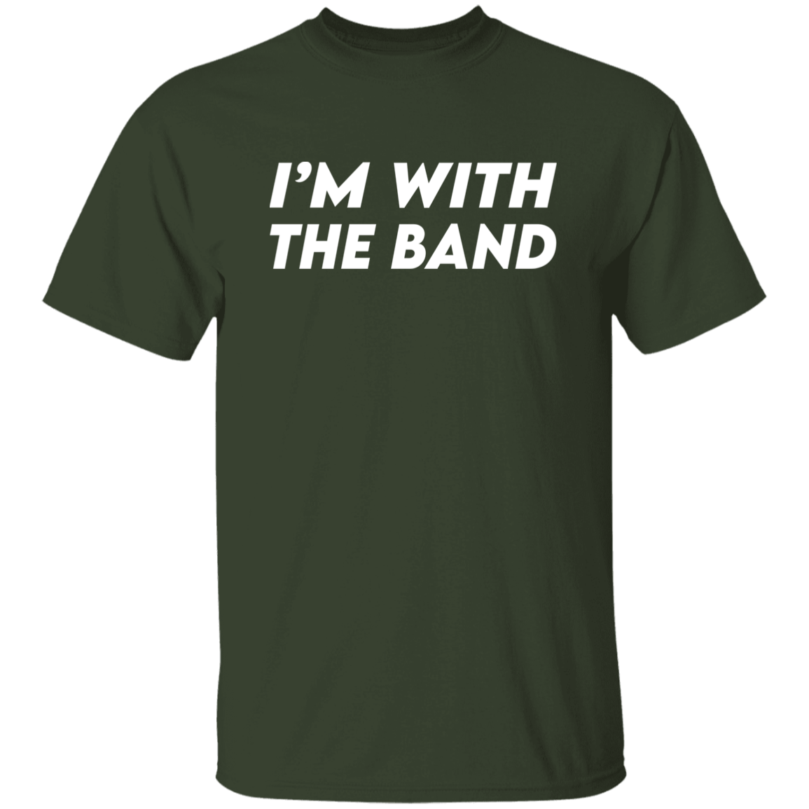 I'm With The Band White Print T-Shirt