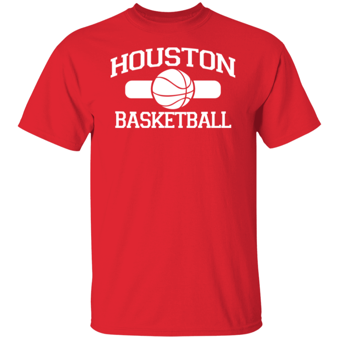 Houston Basketball White Print T-Shirt