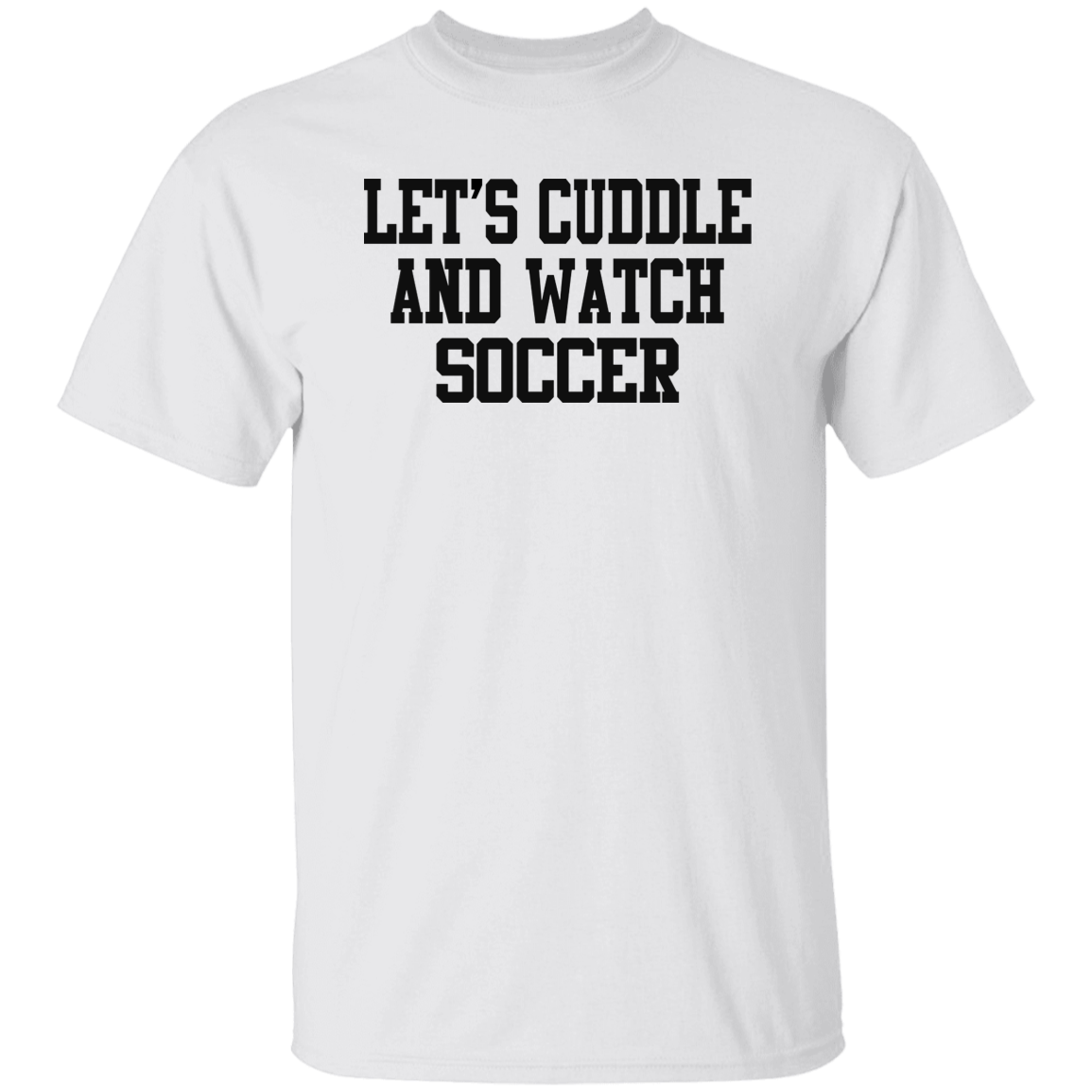 Let's Cuddle Watch Soccer Black Print T-Shirt