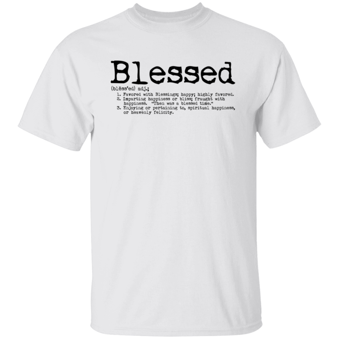 Blessed Definition Black Print T-Shirt
