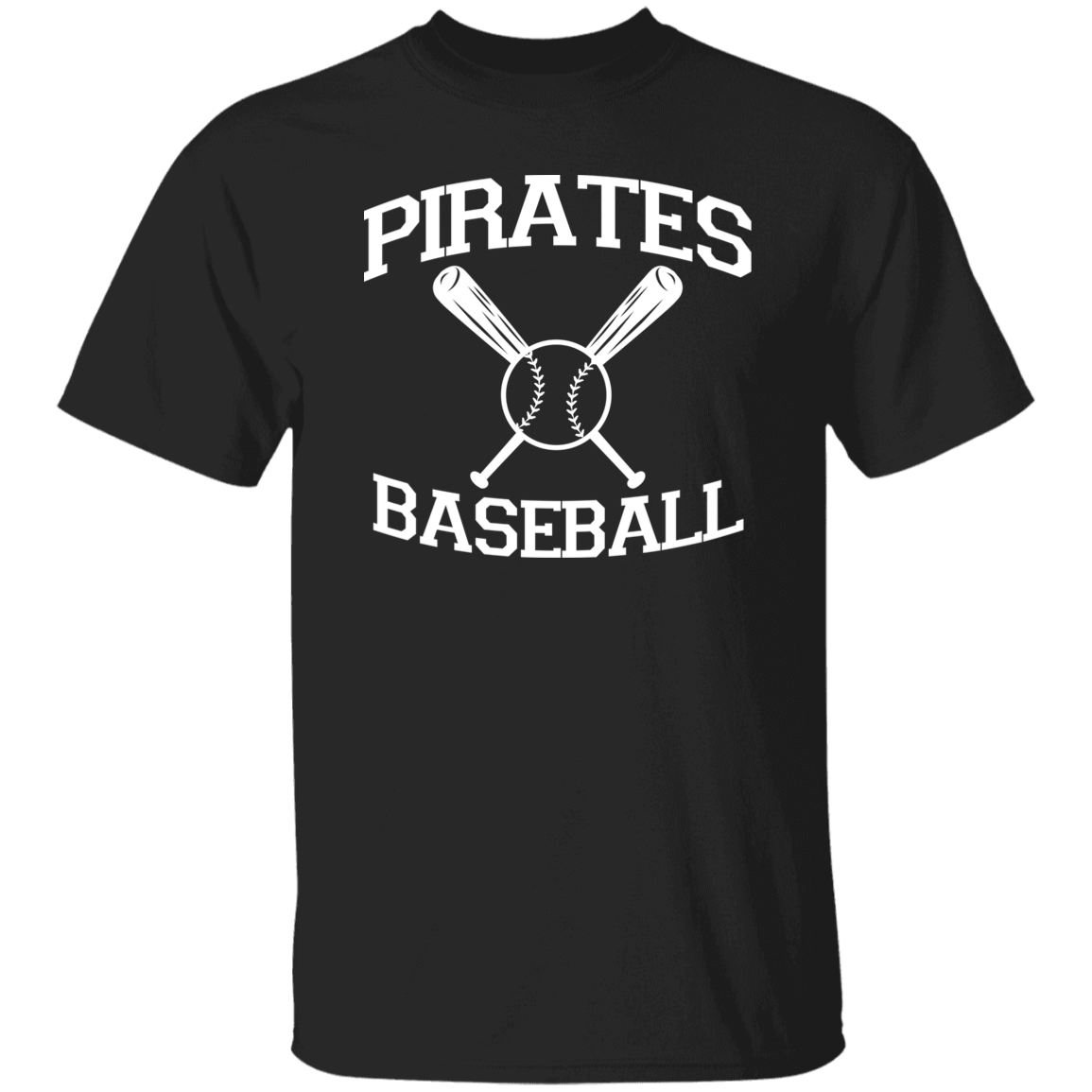 Pirates Baseball White Print T-Shirt
