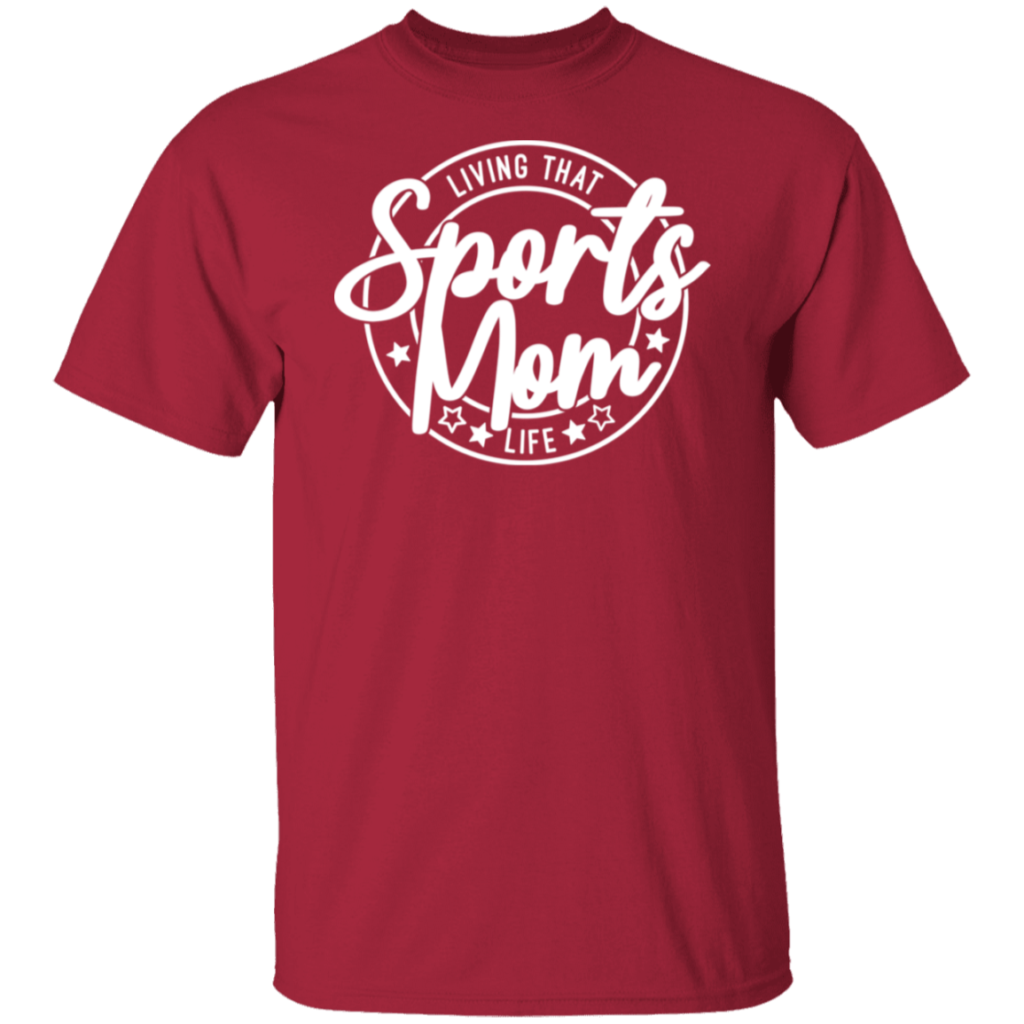 Living That Sports Mom Life White Print T-Shirt