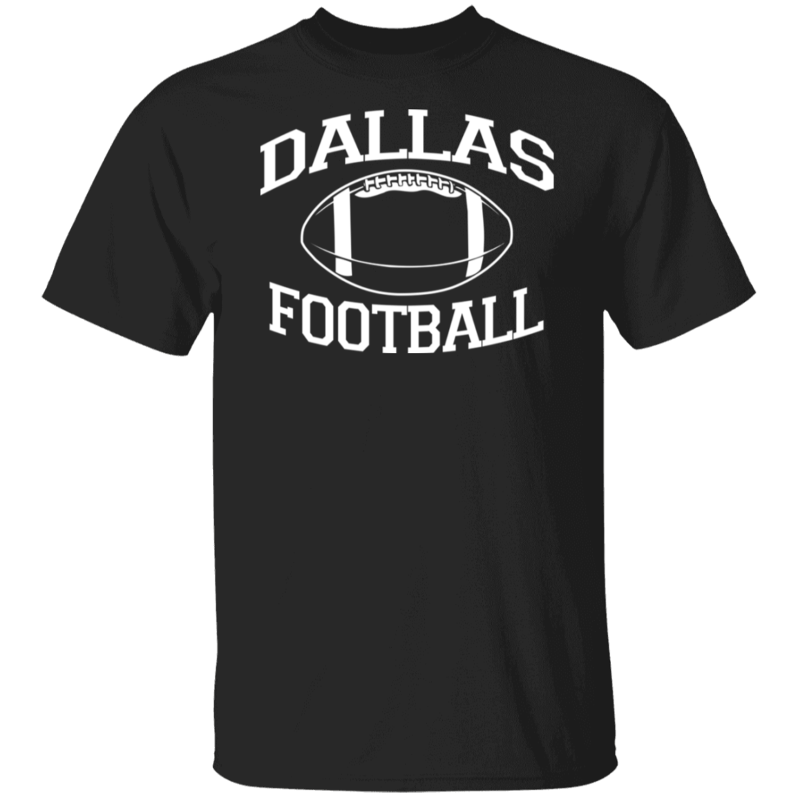 Dallas Football White Print T-Shirt