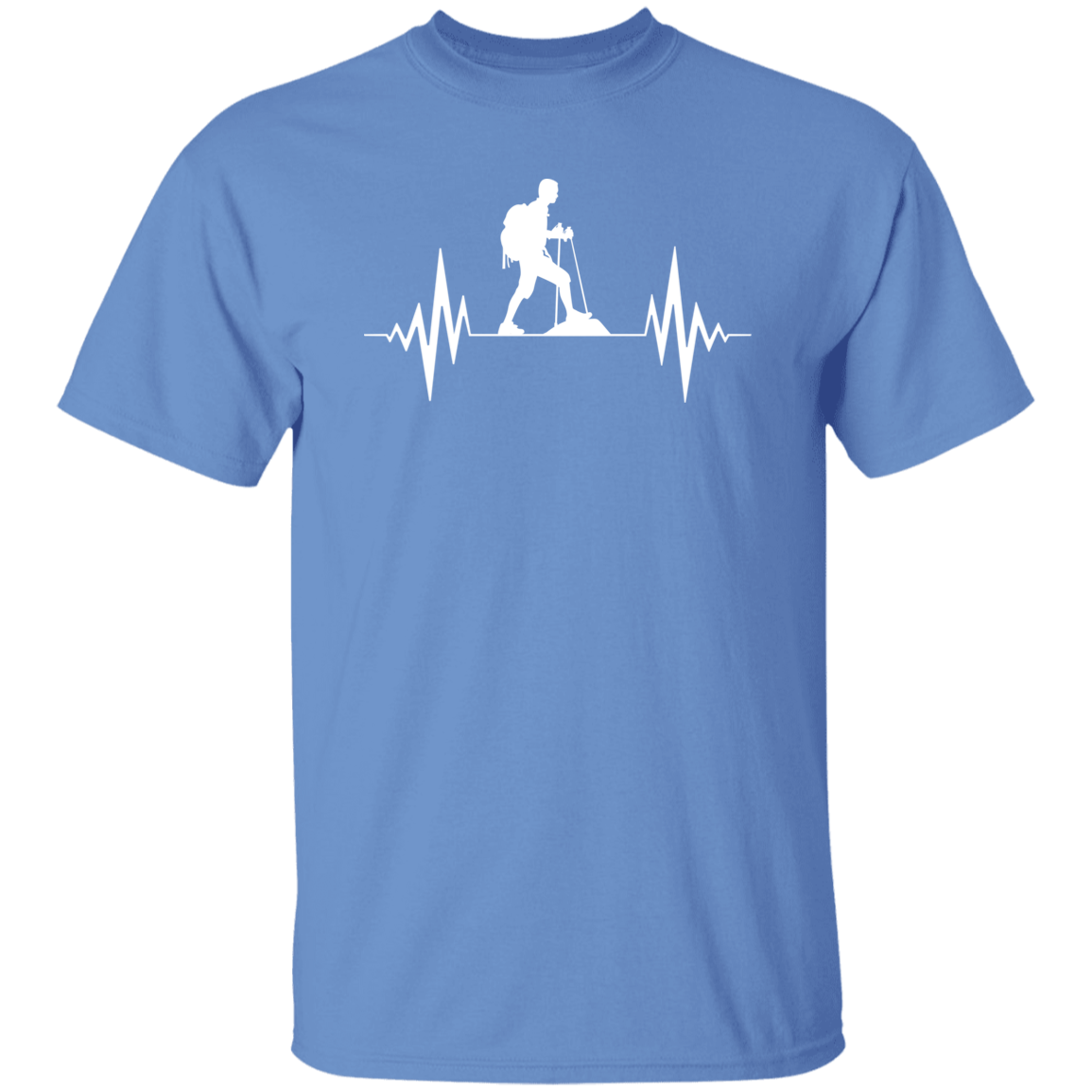 Hiking Heartbeat White Print T-Shirt