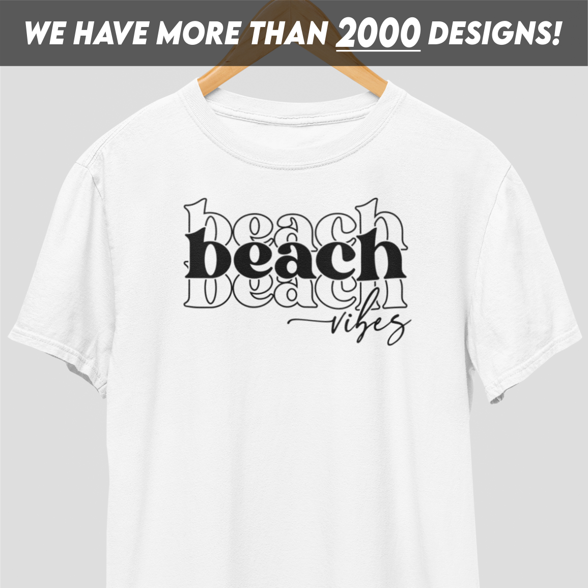 Beach Vibes Black Print Black Print T-Shirt