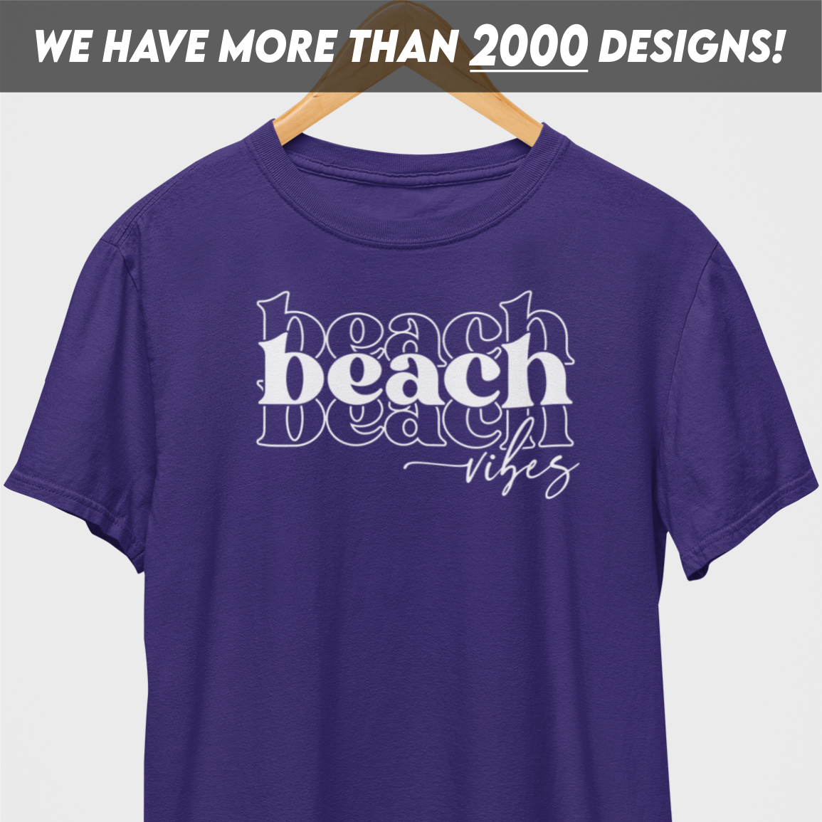 Beach Vibes White Print White Print T-Shirt