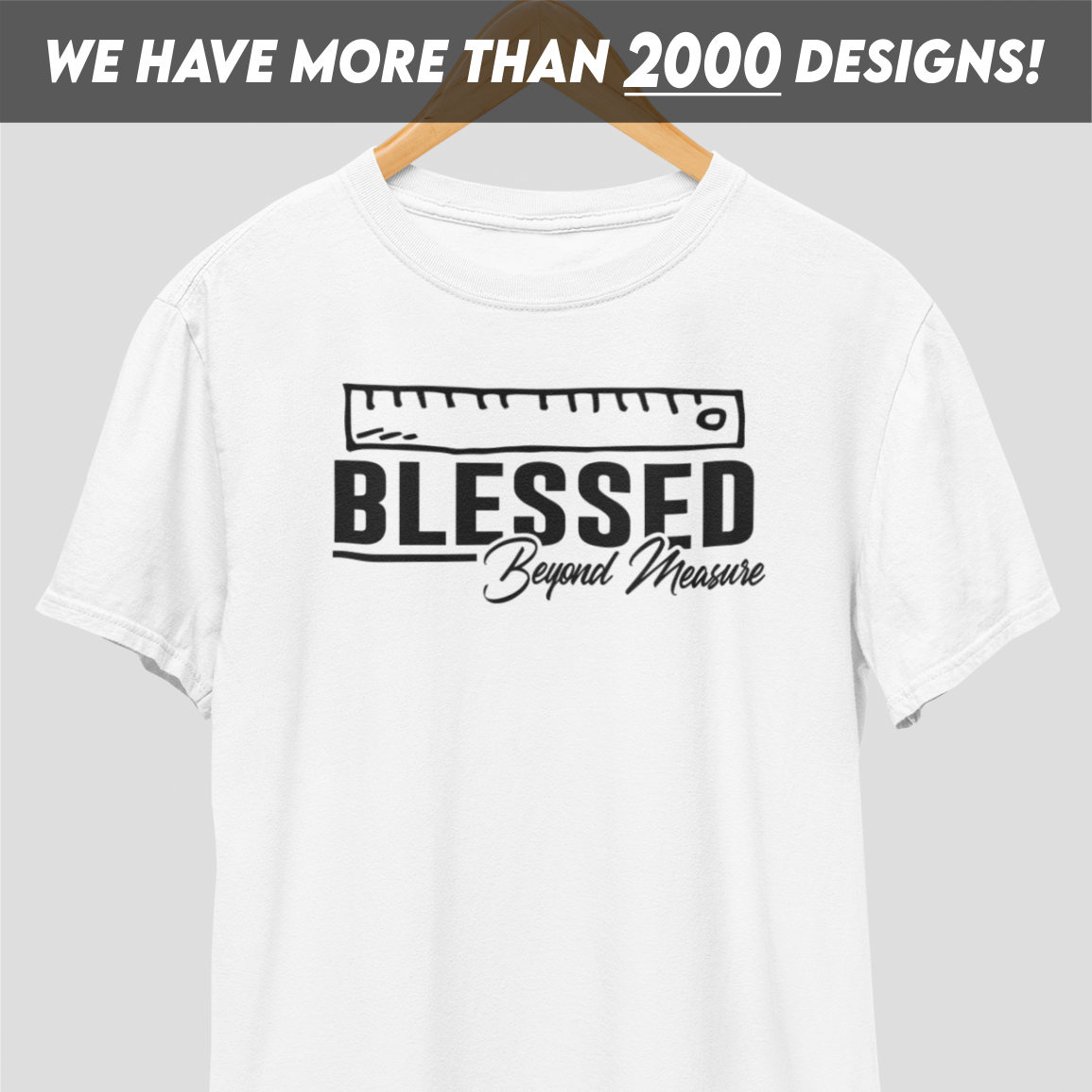 Blessed Beyond Measure Black Print T-Shirt