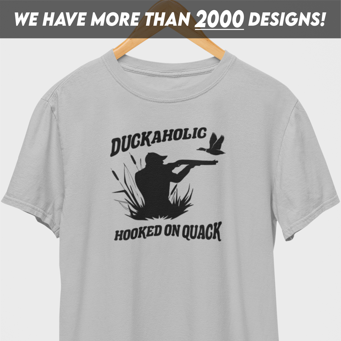 Duckaholic Quack Black Print T-Shirt