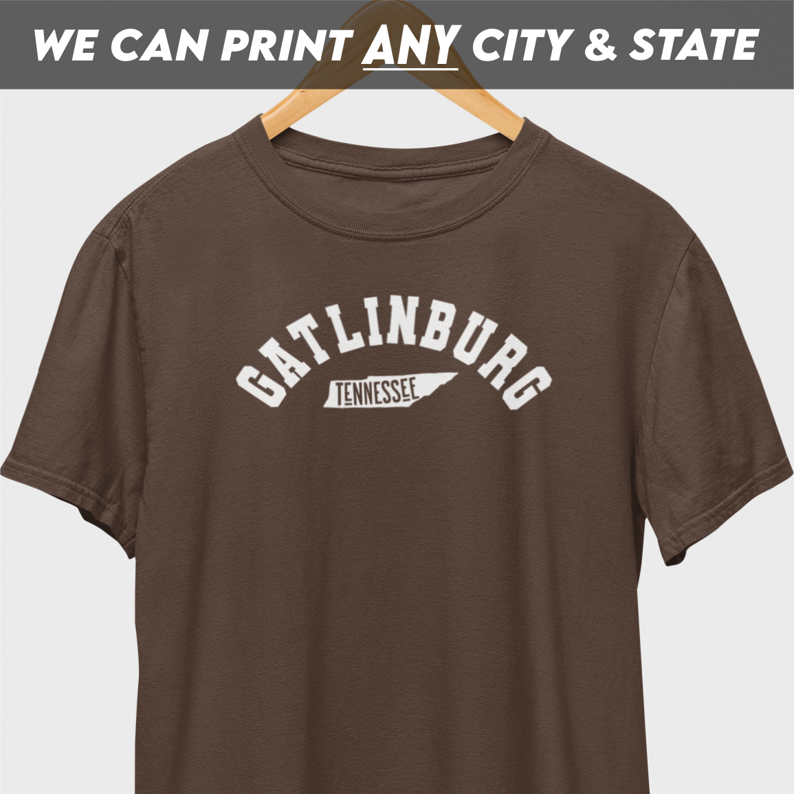Gatlinburg Tennessee Circular White Print T-Shirt
