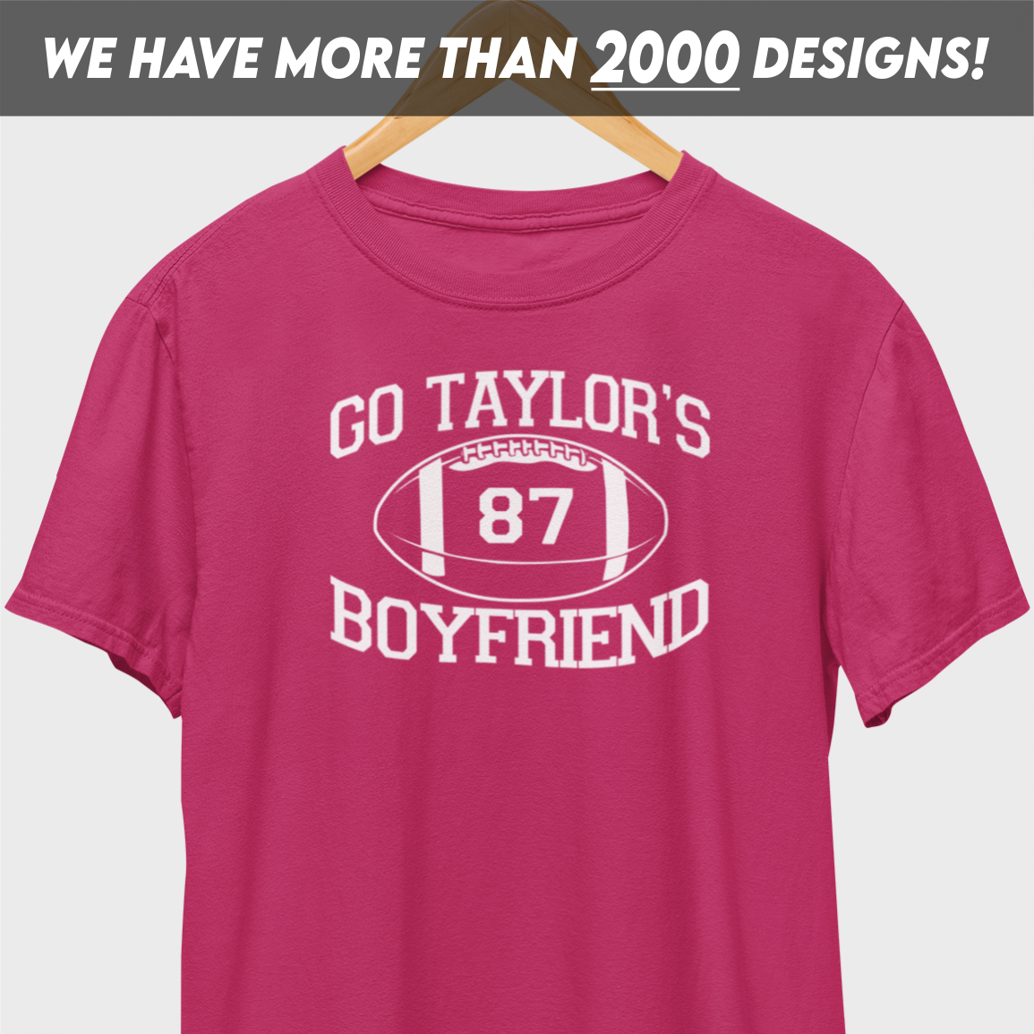 Go Taylor's Boyfriend White Print T-Shirt