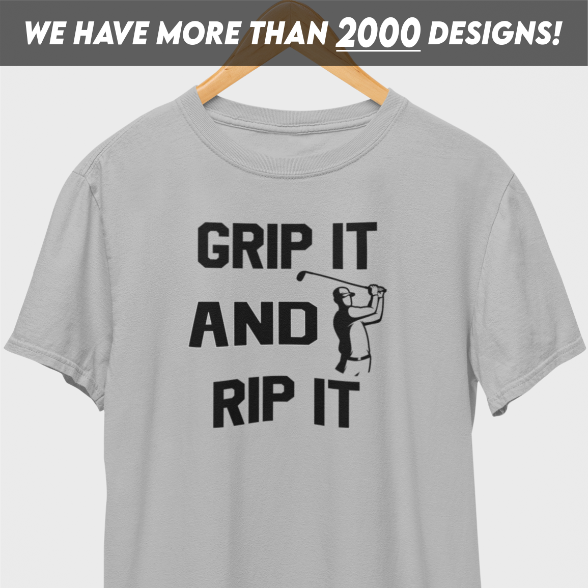 Grip It And Rip It Black Print T-Shirt