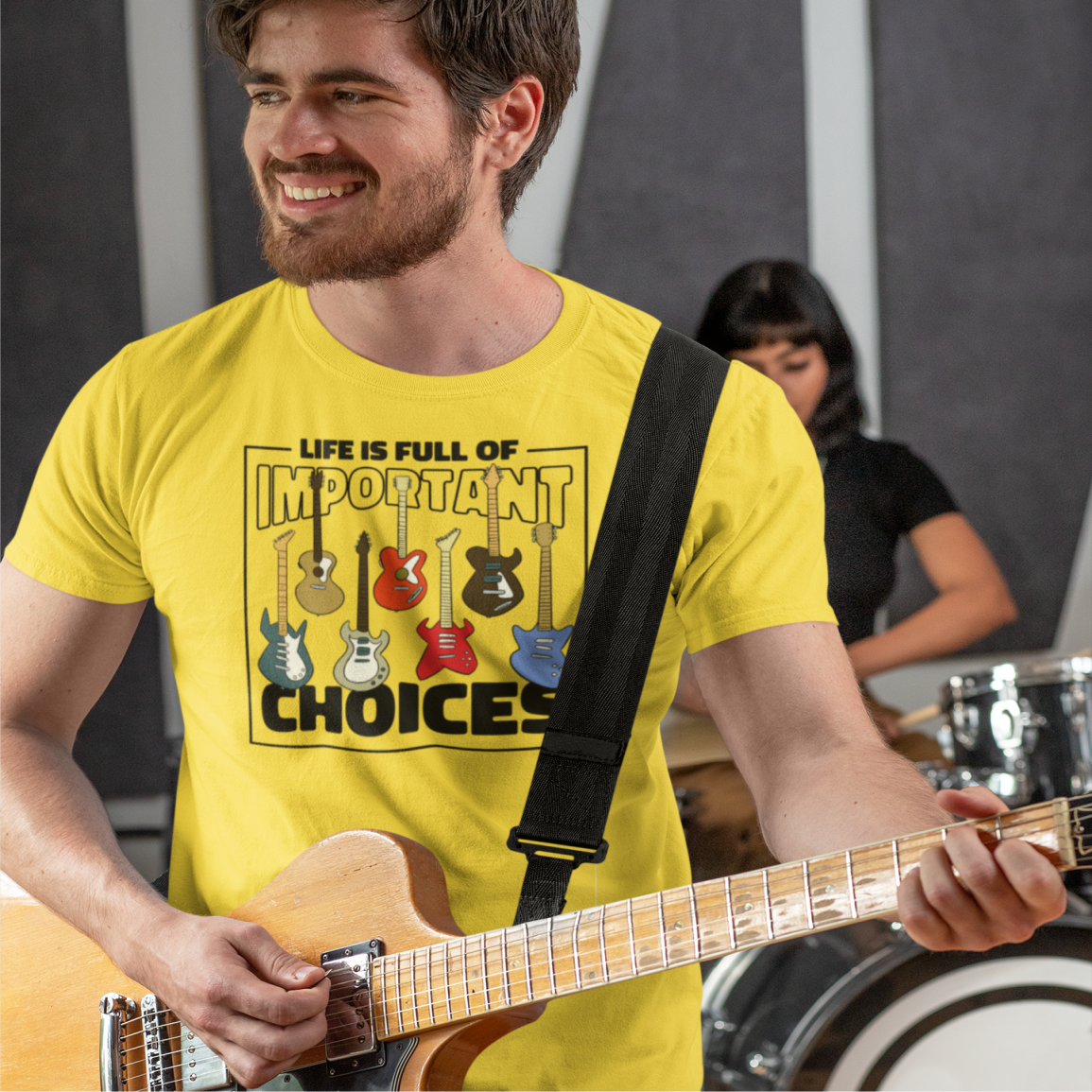 Life Full Important Choices Guitars T-Shirt