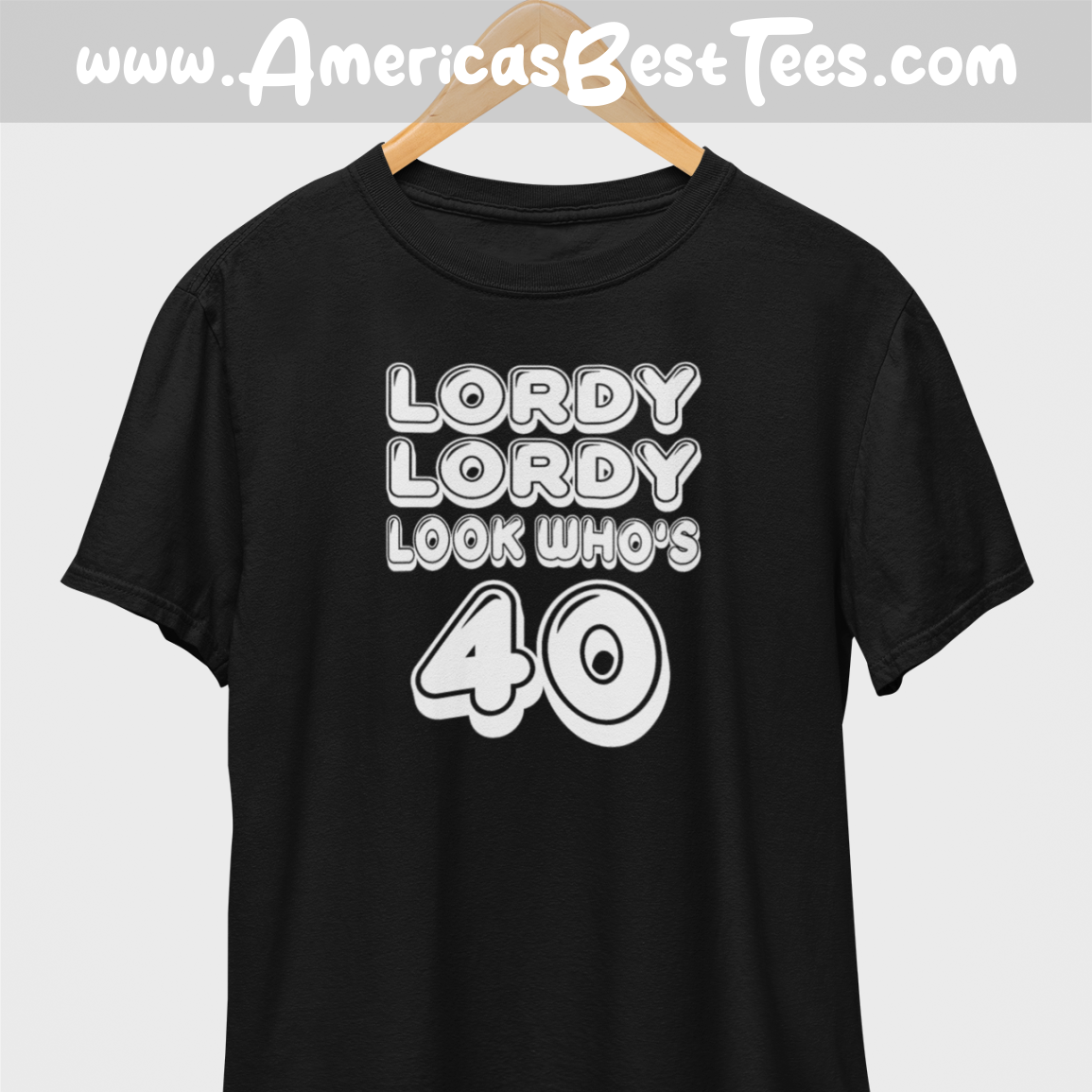 Lordy Lordy Look Who's 40 White Print T-Shirt