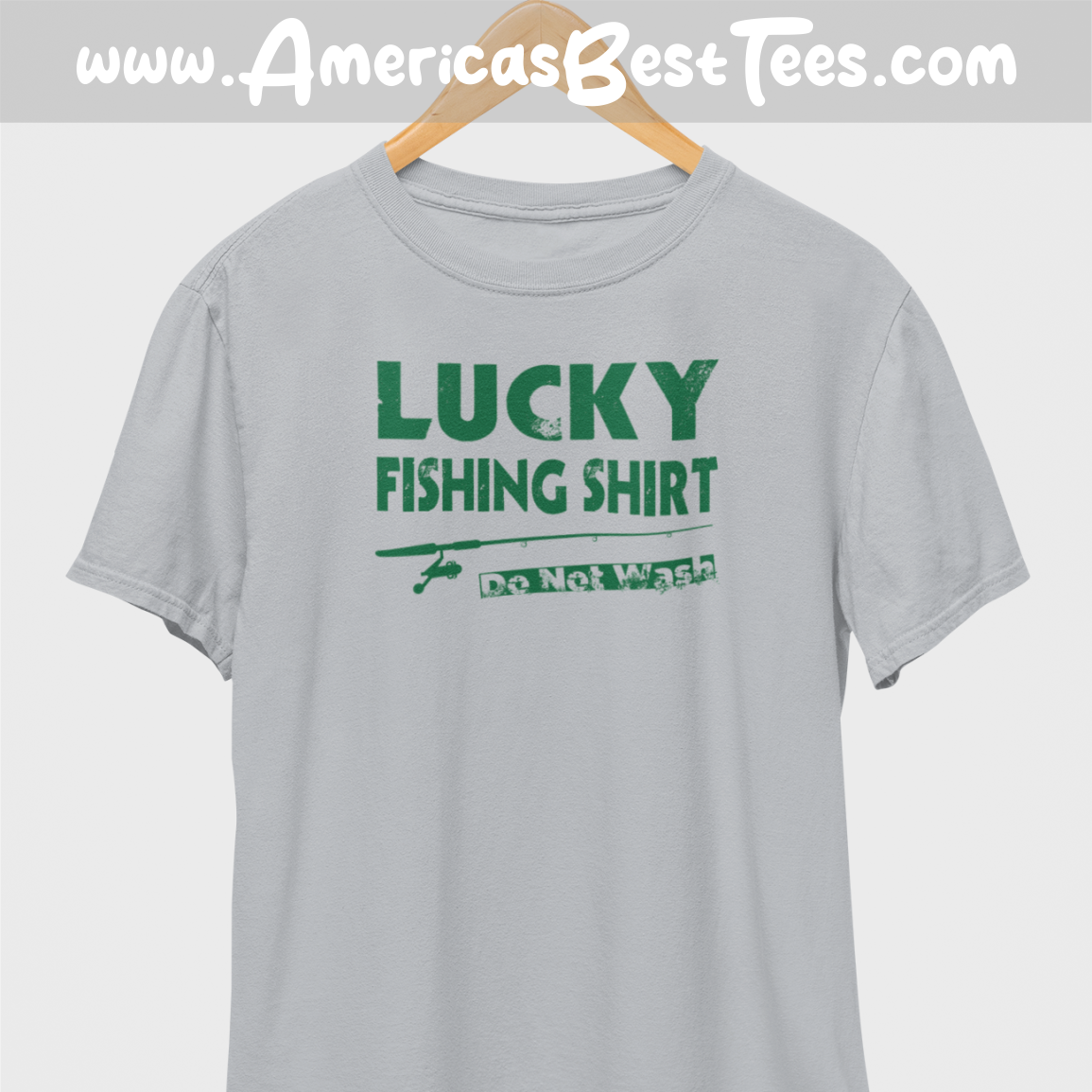 Lucky Fishing Shirt Green Print T-Shirt