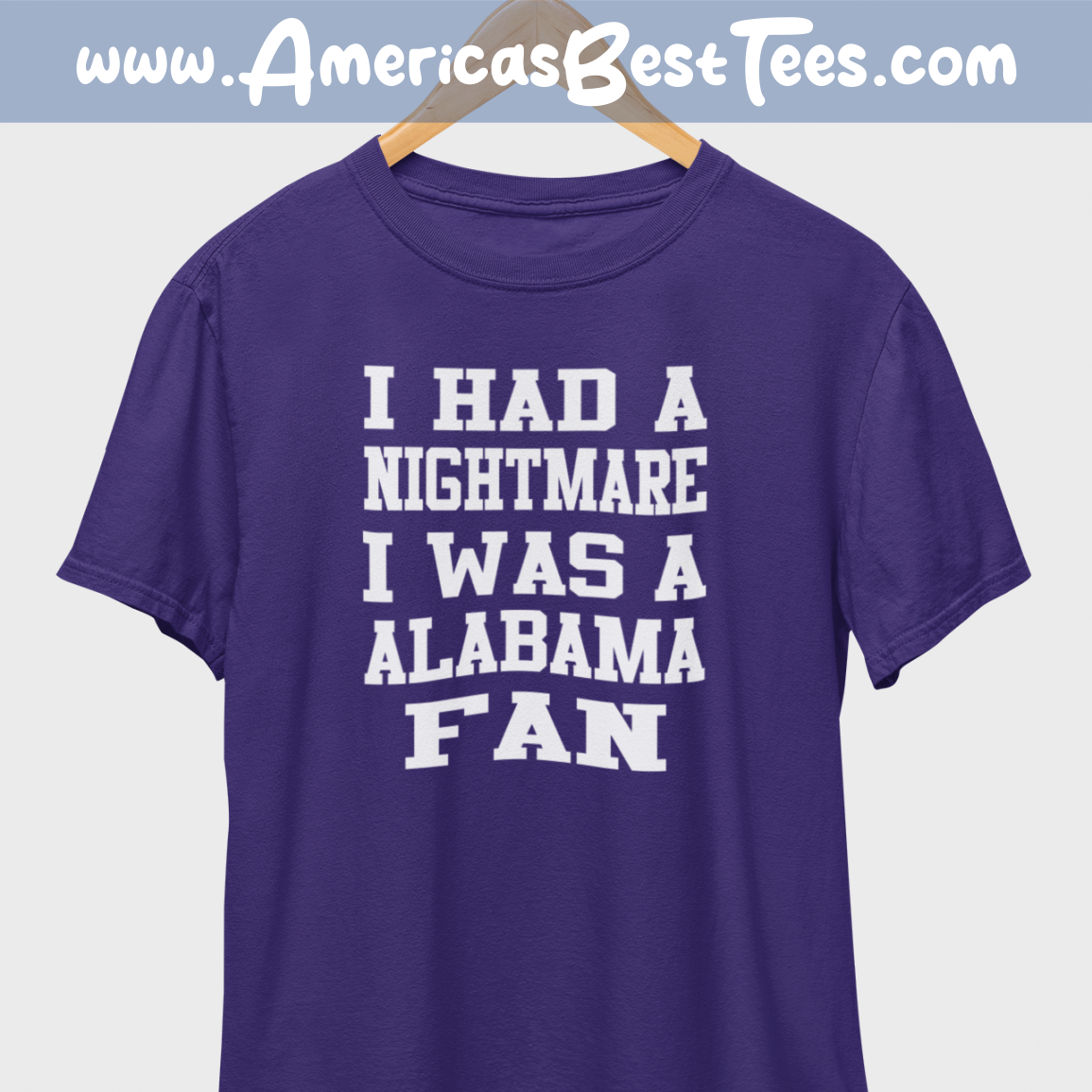 Nightmare Alabama Fan White Print T-Shirt
