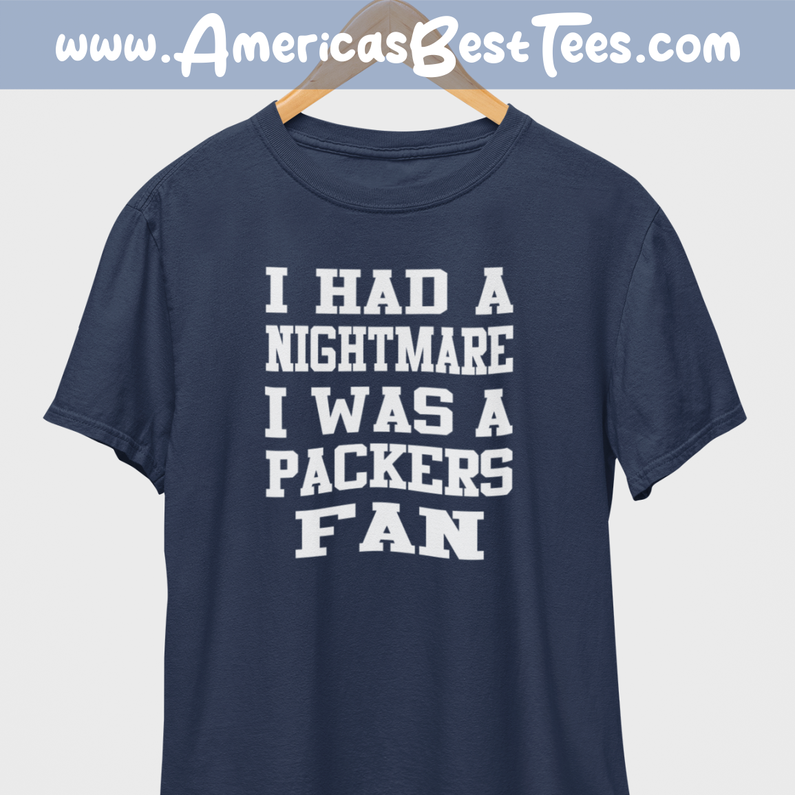 Nightmare Packers Fan White Print T-Shirt