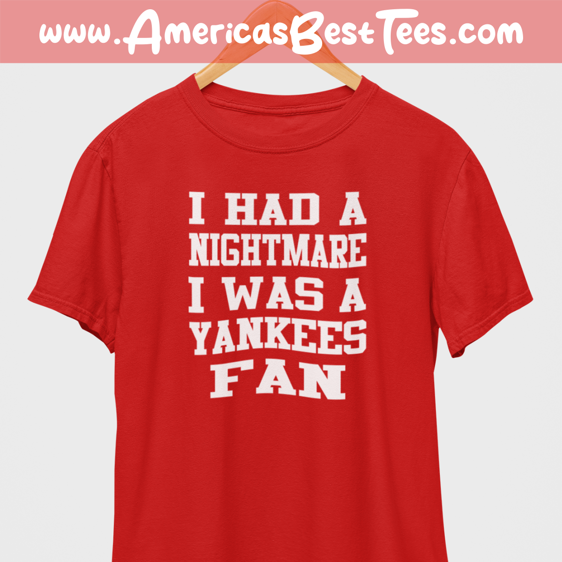 Nightmare Yankees Fan White Print T-Shirt