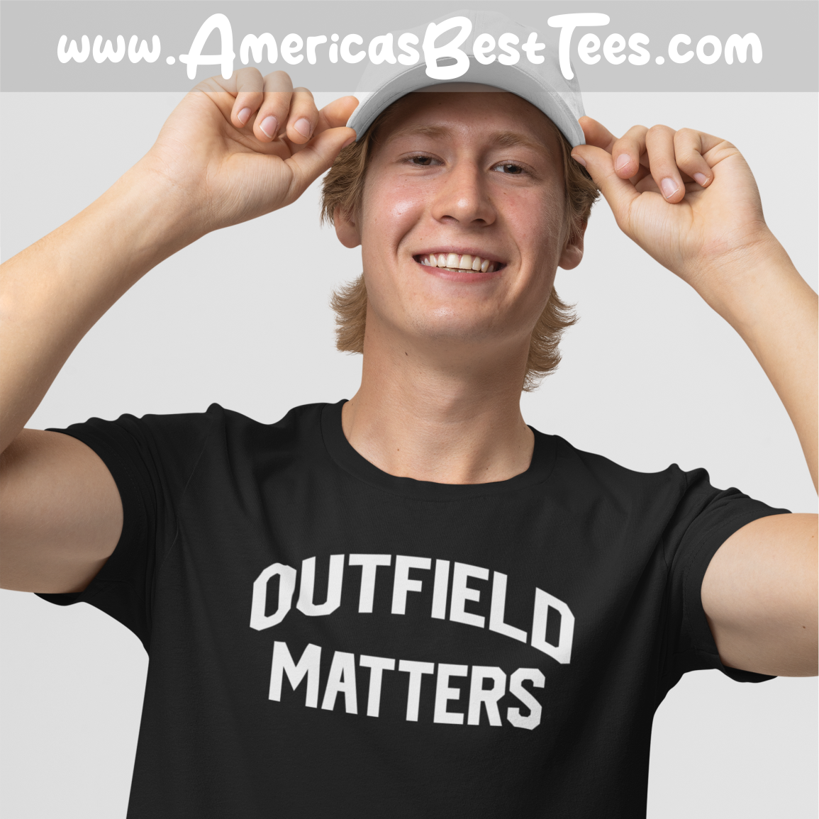Outfield Matters White Print T-Shirt
