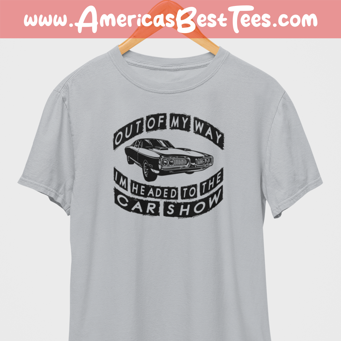 Out Of My Way Car Show Black Print T-Shirt