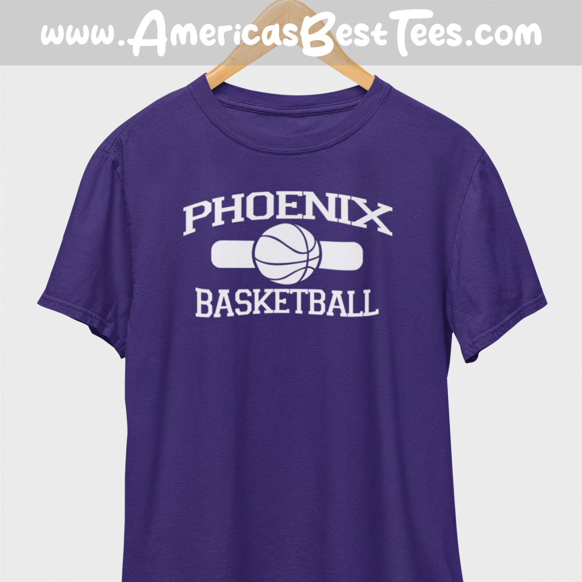 Phoenix Basketball White Print T-Shirt