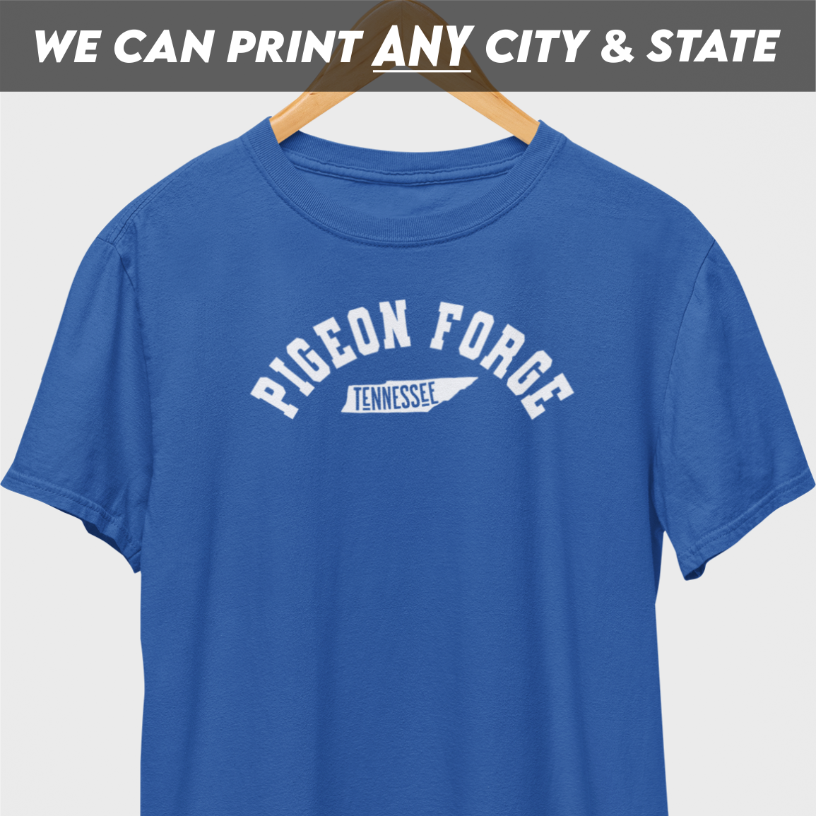 Pigeon Forge Tennessee Circular White Print T-Shirt