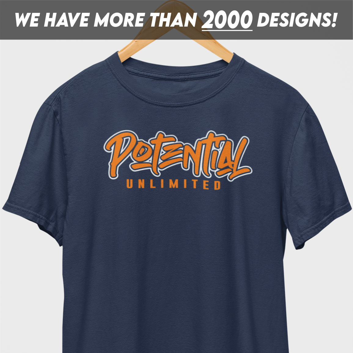 Potential Unlimited Orange Print T-Shirt