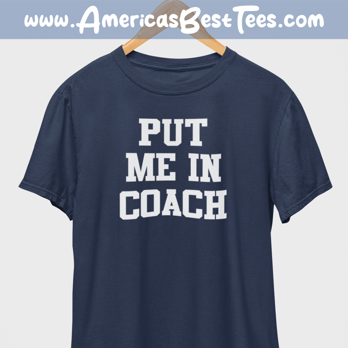 Put Me In Coach White Print T-Shirt