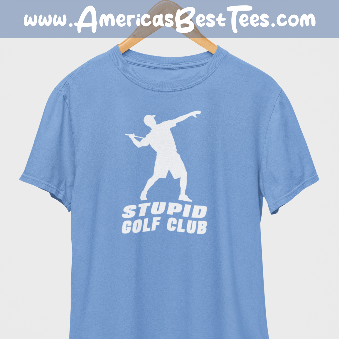 Stupid Golf Club White Print T-Shirt